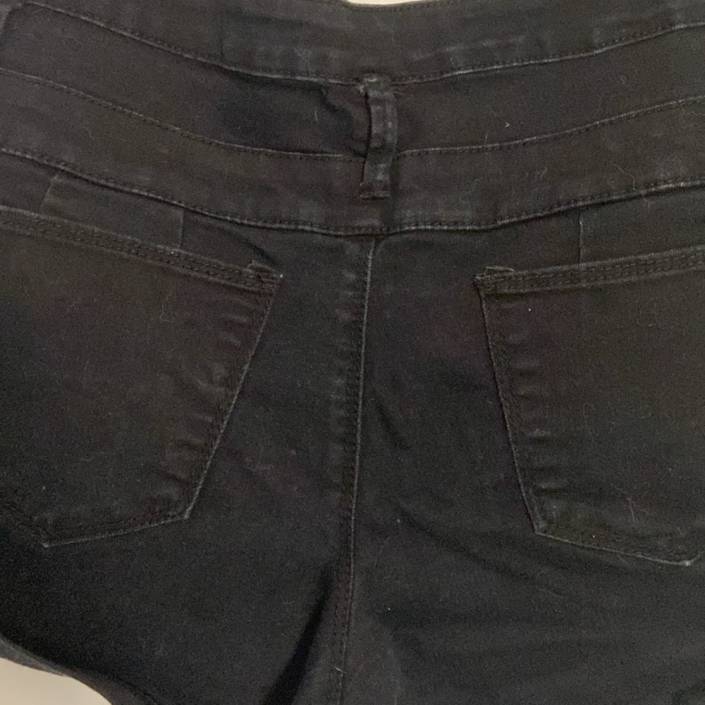 Refuge Black High Waisted Stretch Shorts SZ 10 - Picture 6 of 8